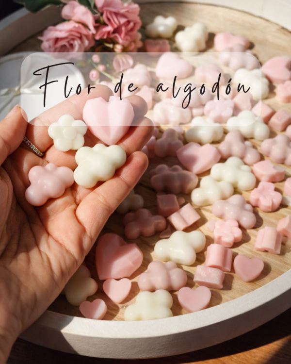 Wax Melts aromáticos artesanales  · Flor de algodón ·