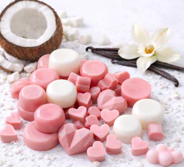 Wax Melts aromáticos artesanales · Coco y vainilla Tahití ·