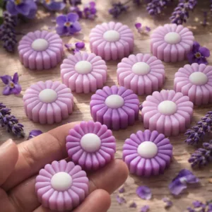 Wax Melts aromáticos artesanales Fuerza suave · Violeta