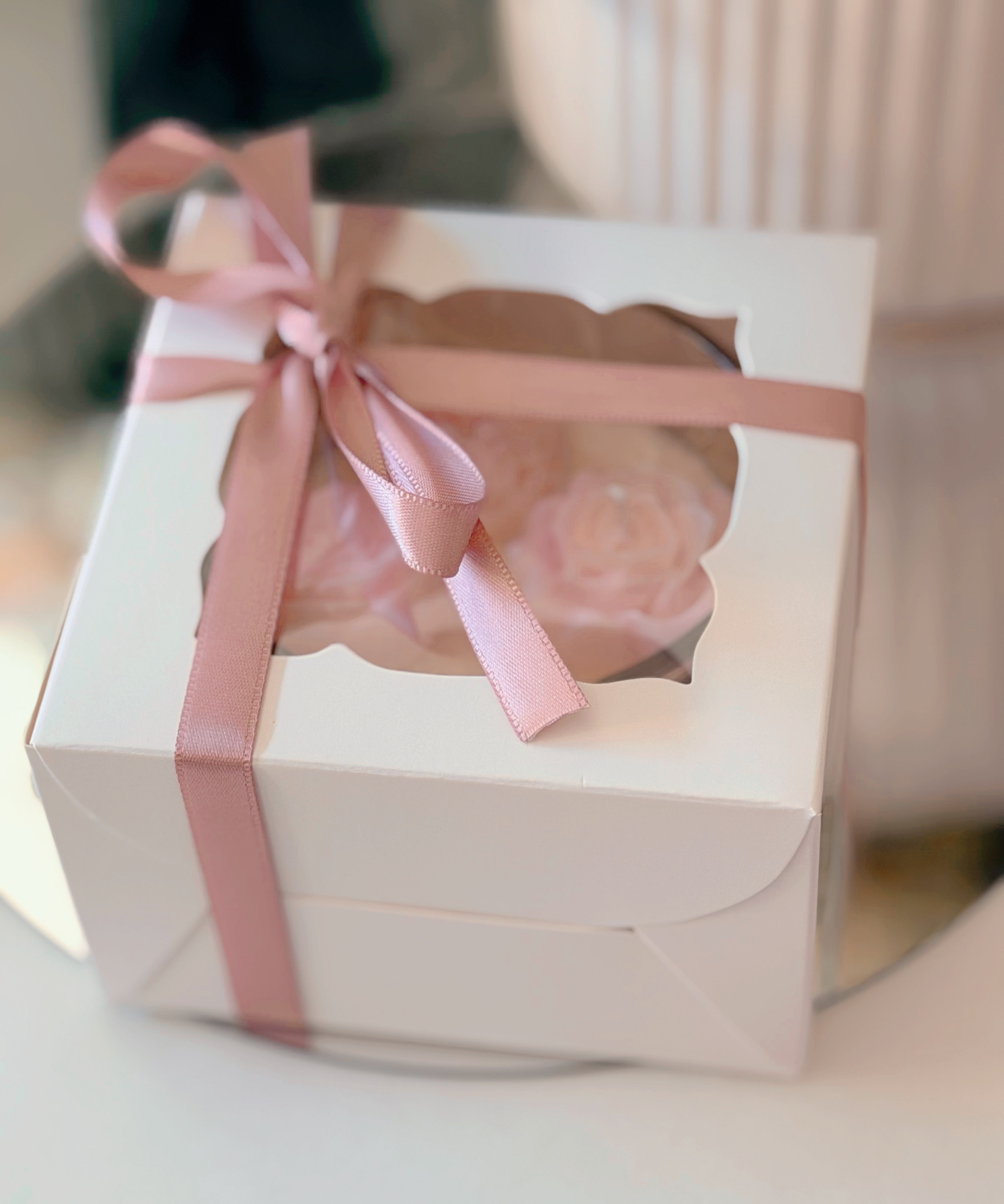 · Vela aromática tono rosa suave · - Imagen 8