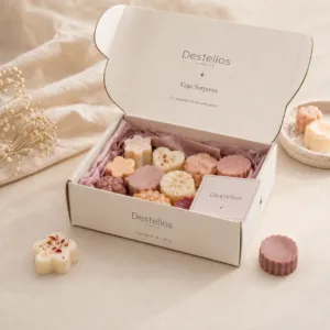 Caja sorpresa de wax melts, abierta