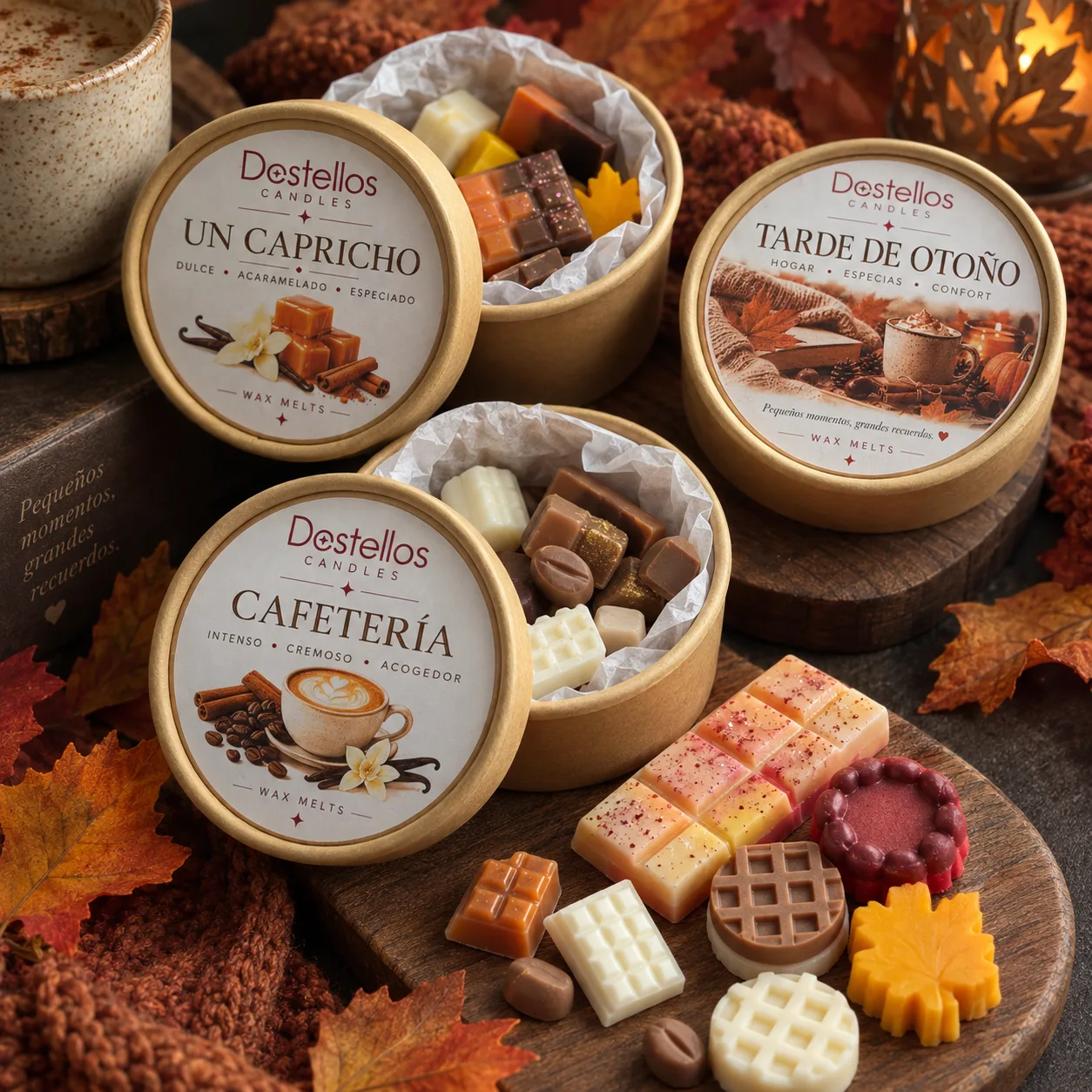 Selección de aromas Wax Melts en 3 tarrinas