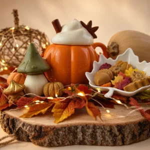 Quemador calabaza naranja para wax melts y aceites aromáticos