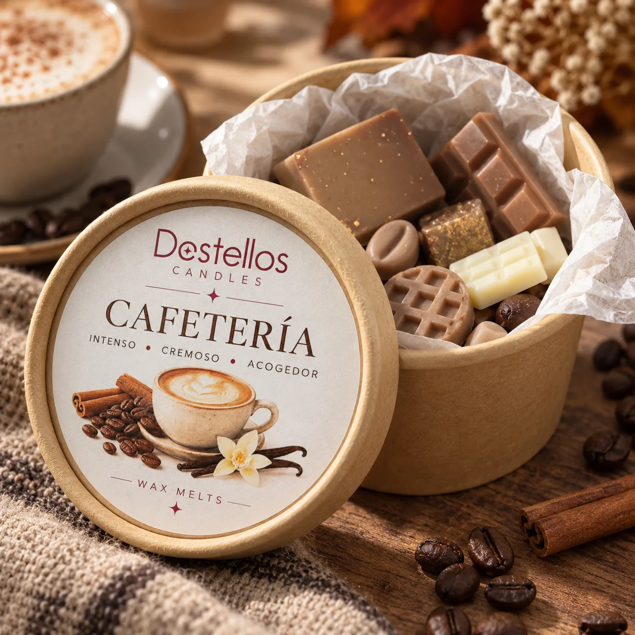 Cafetería - Selección de Wax Melts · 4 aromas
